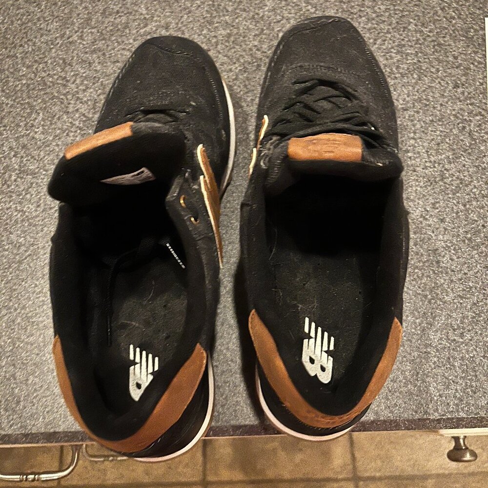 New Balance 574 Classics 15 Ounce Canvas Denim Black Brown Mens ML574TXA